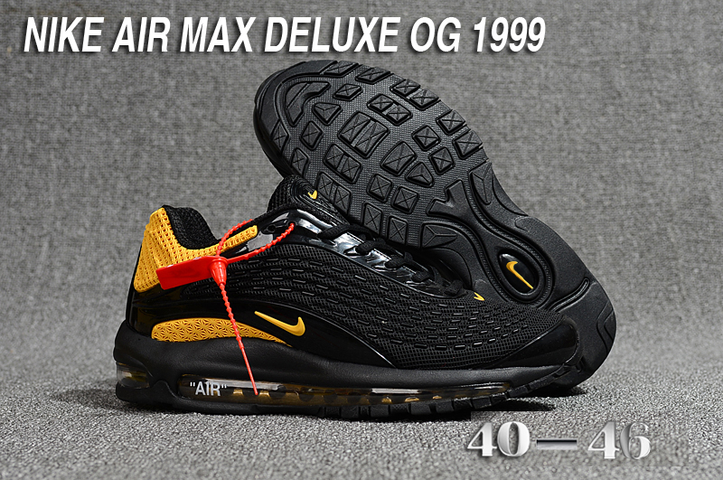 Nike Air Max Deluxe OG 1999 Black Yellow Shoes - Click Image to Close